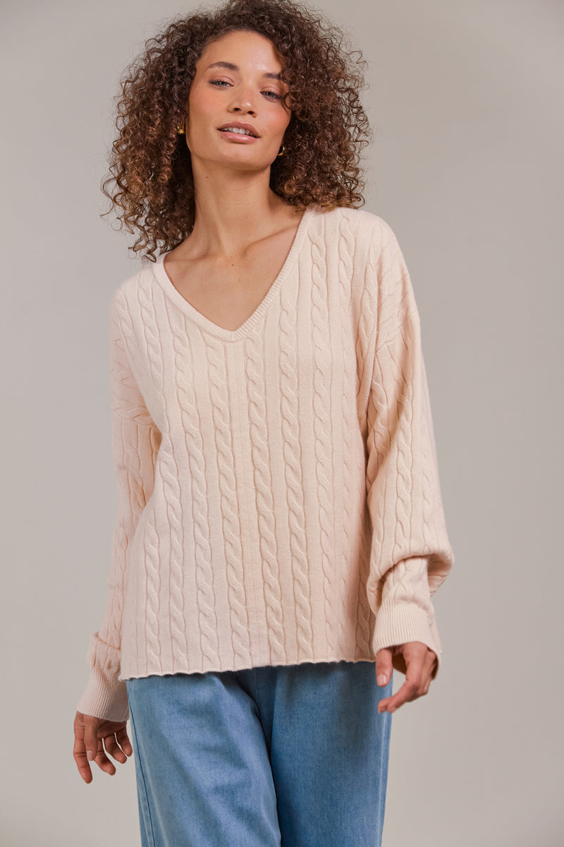 Eb & Ive Palmer Cable Knit Chartreuse main image 0