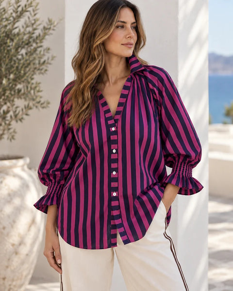 Magenta Stripe Shirt