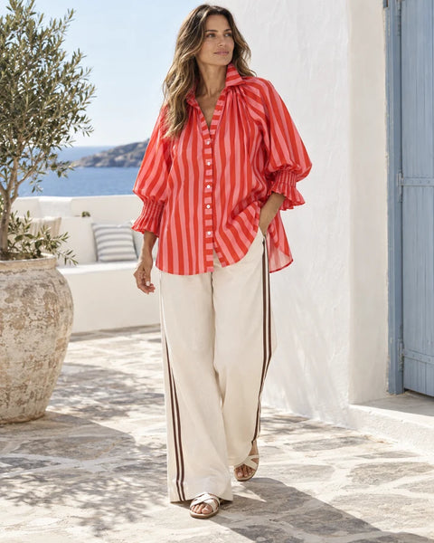 Orange Stripe Shirt