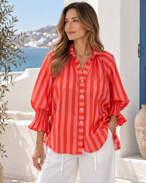 Orange Stripe Shirt