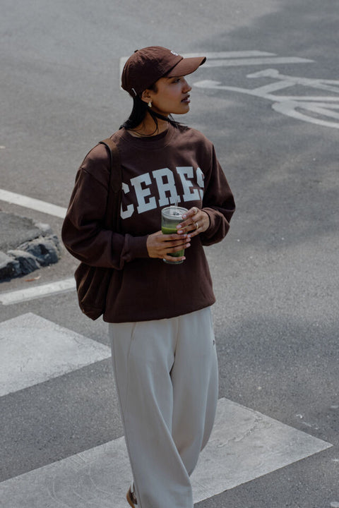 Isla Oversized Slouchy Crew - Willow Collective Mudgee