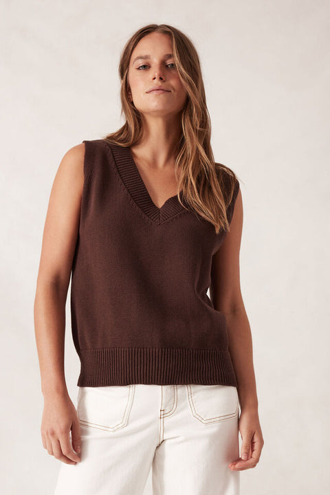 V Neck Knit Vest