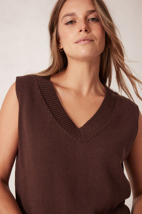 V Neck Knit Vest