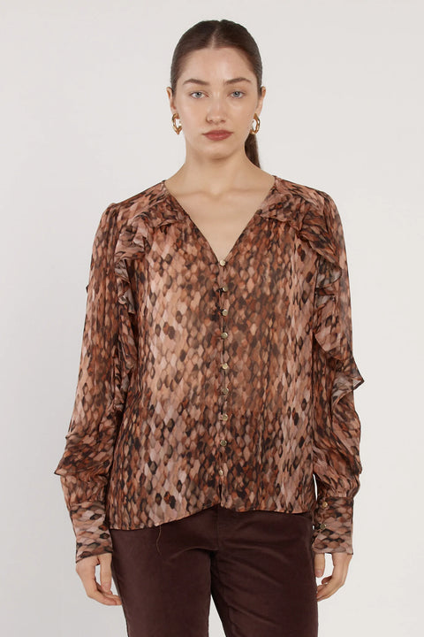 Odette Ruffle Blouse - Willow Collective Mudgee