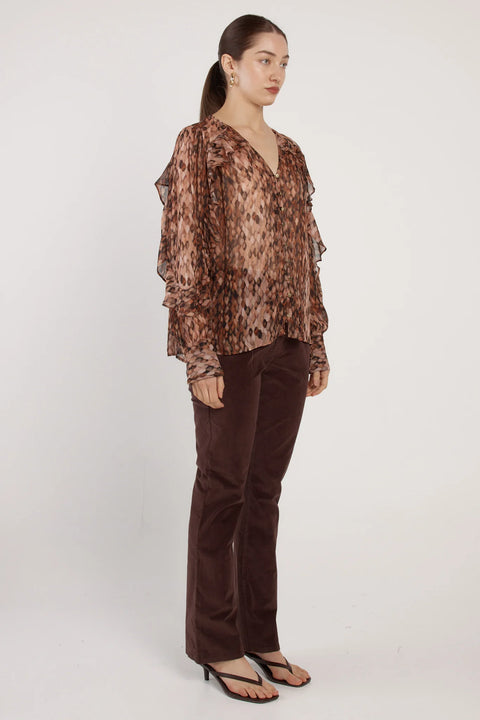 Odette Ruffle Blouse - Willow Collective Mudgee