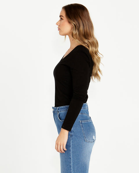 Elaine V-Neck Long Sleeve Top