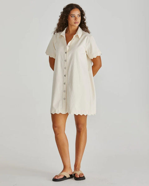Sass Vale Scalloped Denim Dress