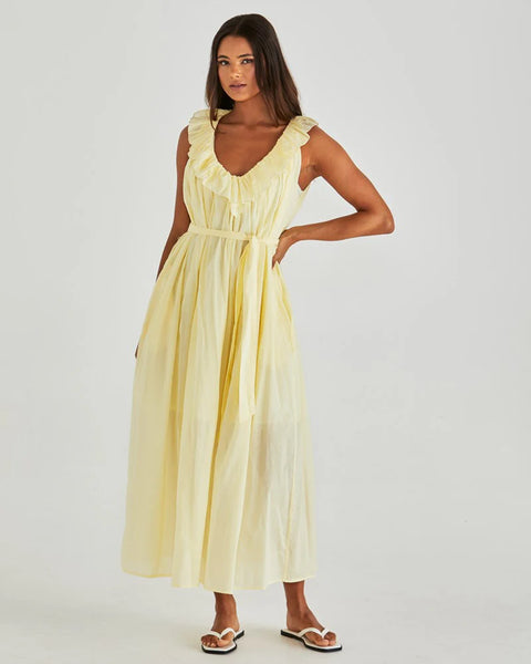 Lilla Ruffled Neck Dress