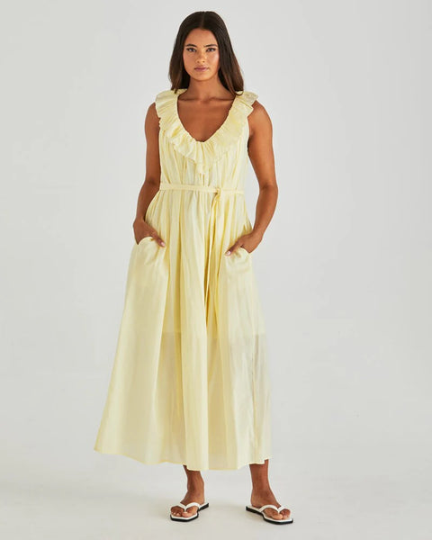 Lilla Ruffled Neck Dress