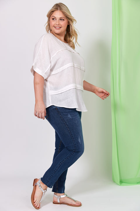 La Vie Pintuck Top