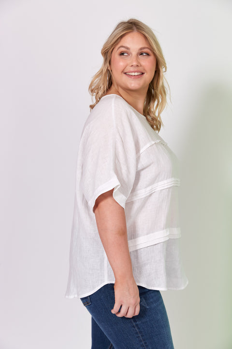 La Vie Pintuck Top