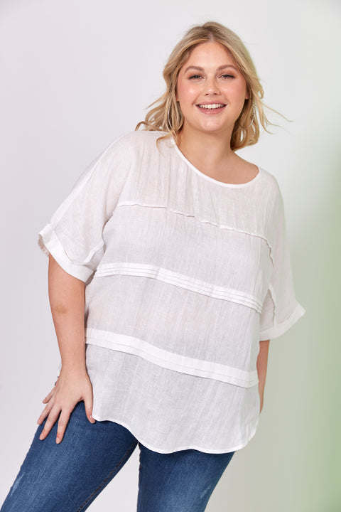 La Vie Pintuck Top