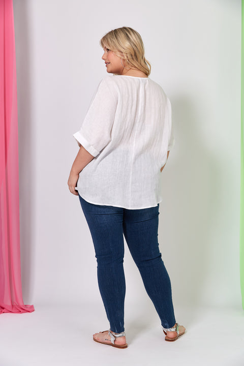 La Vie Pintuck Top