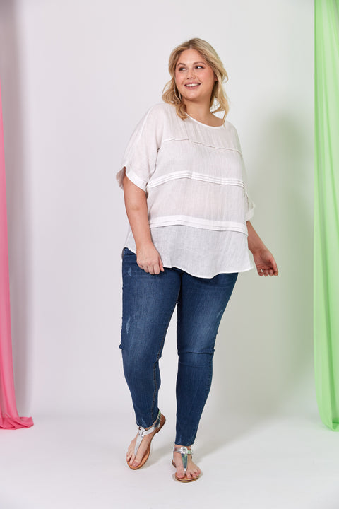 La Vie Pintuck Top