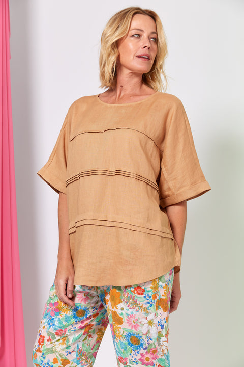 La Vie Pintuck Top
