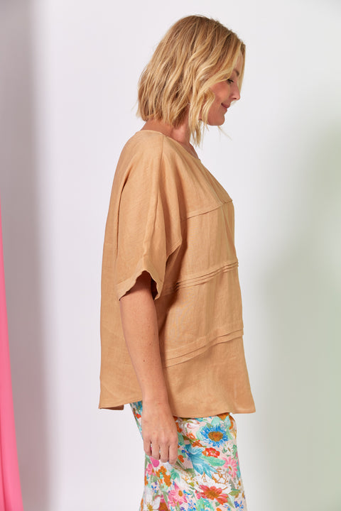 La Vie Pintuck Top