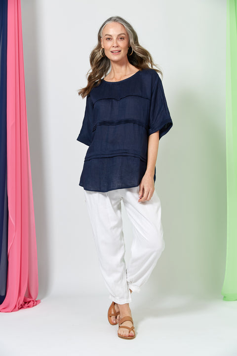 La Vie Pintuck Top