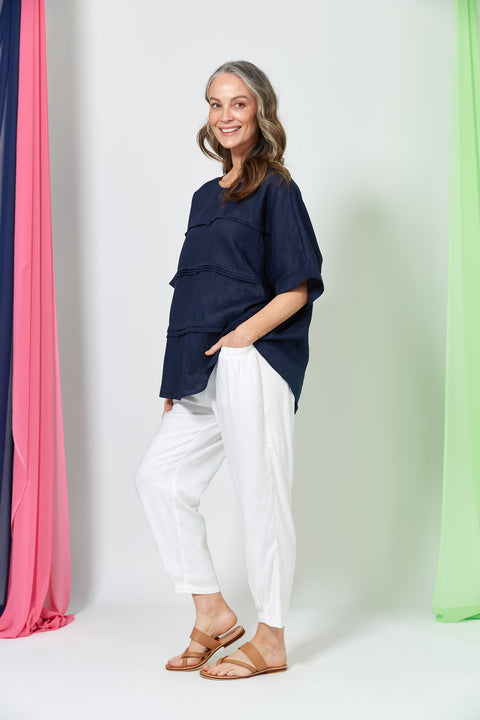 La Vie Pintuck Top