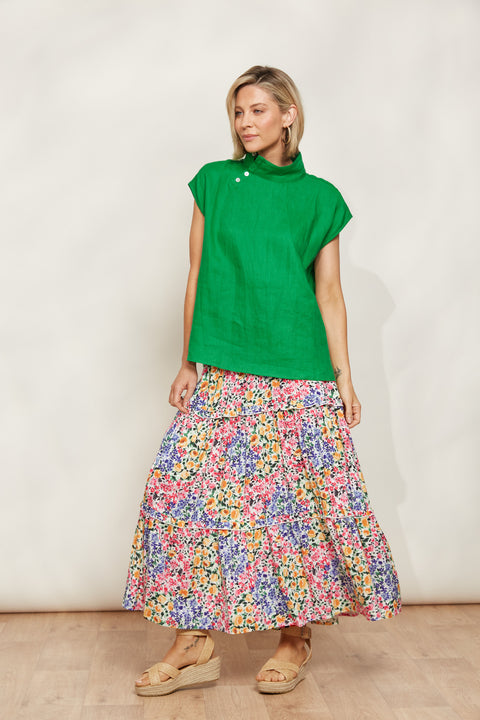 Halcyon Button Top
