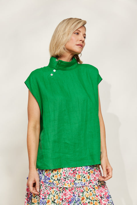 Halcyon Button Top