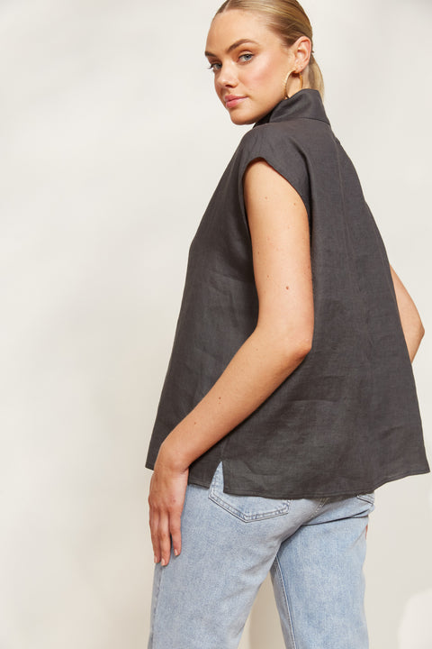 Halcyon Button Top