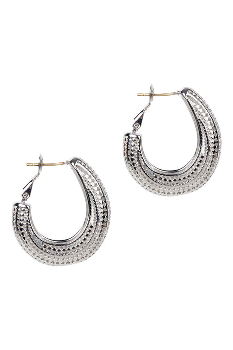 Eden Silver Hoop Earring