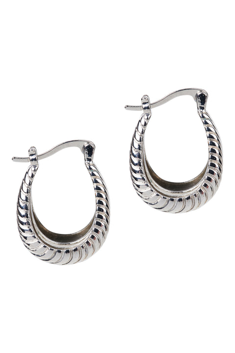 Eden Silver Hoop Earring