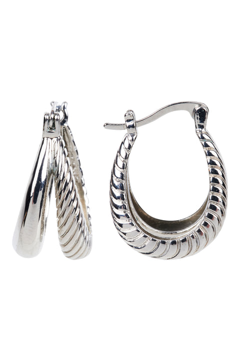 Eden Silver Hoop Earring