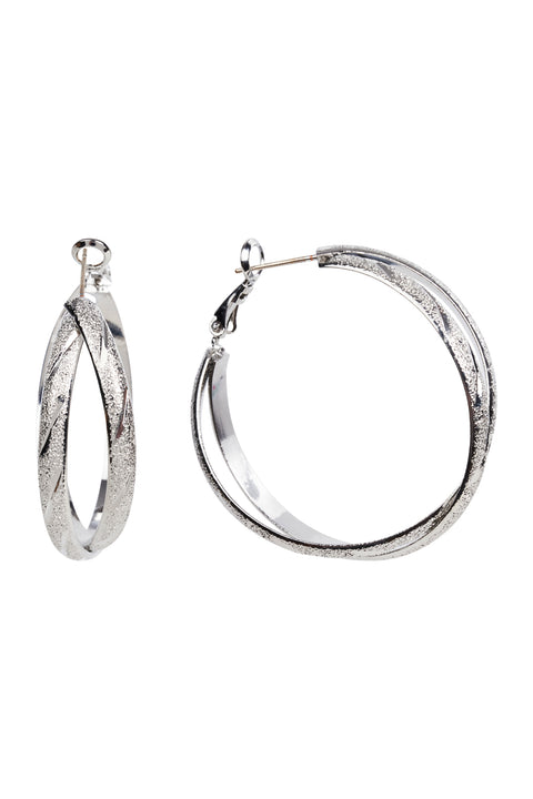 Eden Silver Hoop Earring