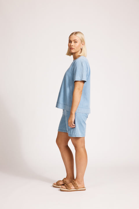 Melenia Denim Top