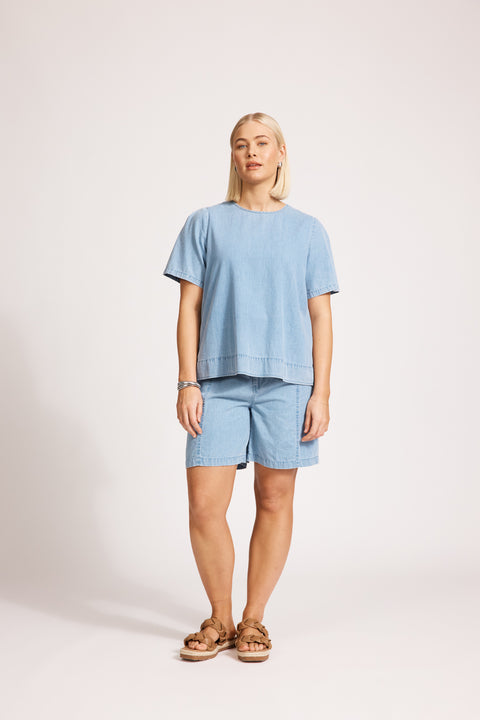 Melenia Denim Top