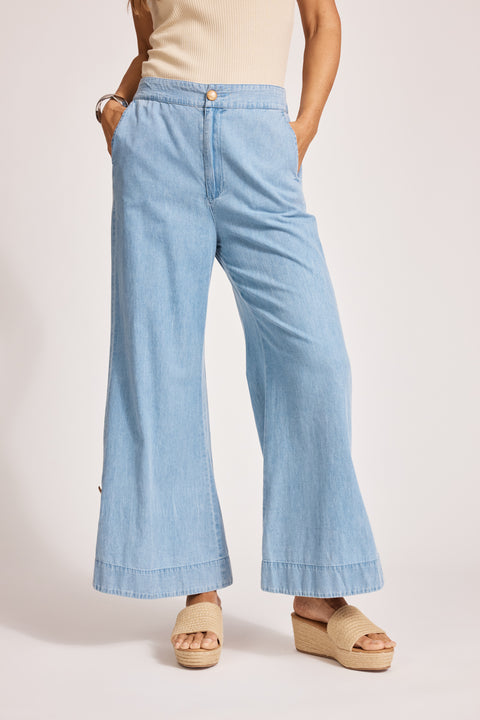 Melenia Denim Split Pant