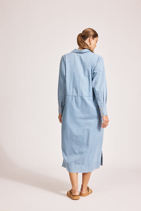 Melenia Denim Collared Dress