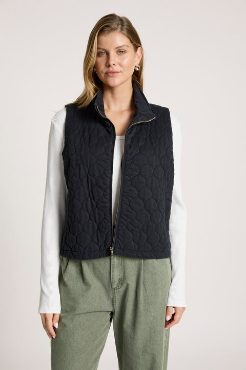 Sansi Quilted Crop Vest - Willow Collective Mudgee