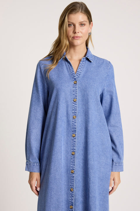 Bodhi Denim Shirt Dress - Willow Collective Mudgee