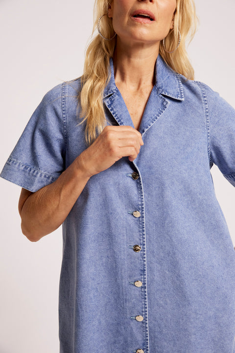 Dusk Denim Shirt Dress - Willow Collective Mudgee