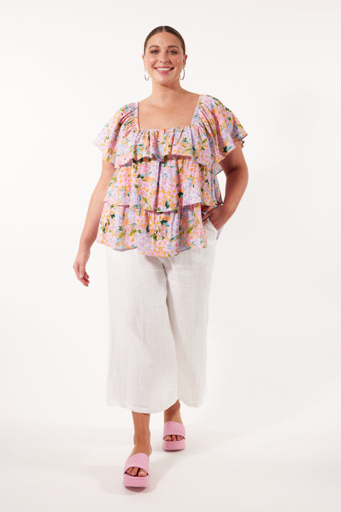 Flora Tiered Top