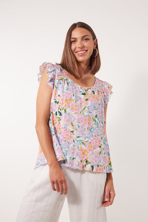 Flora Frill Top