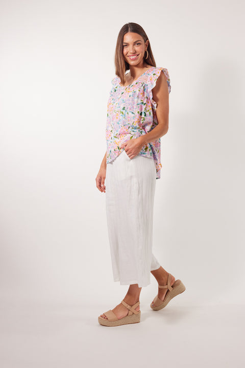 Flora Frill Top