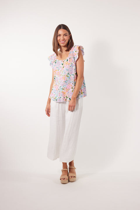 Flora Frill Top