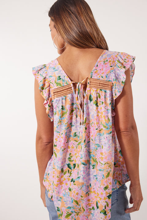 Flora Frill Top