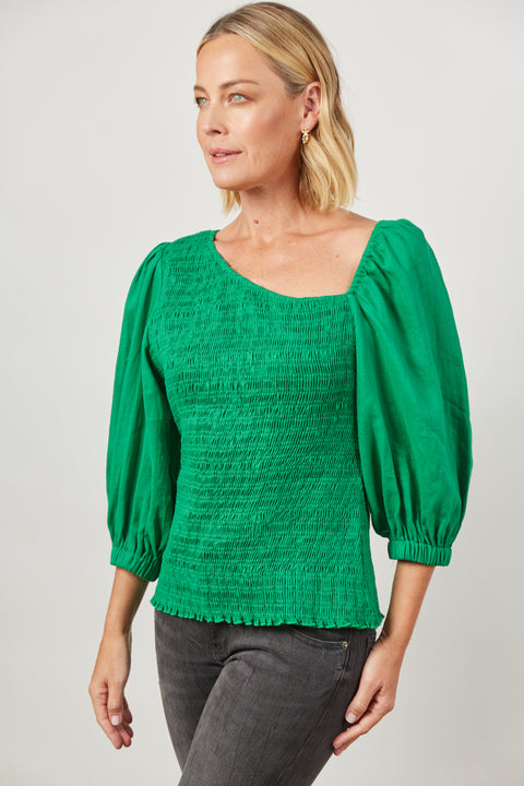Panorama Shirred Top