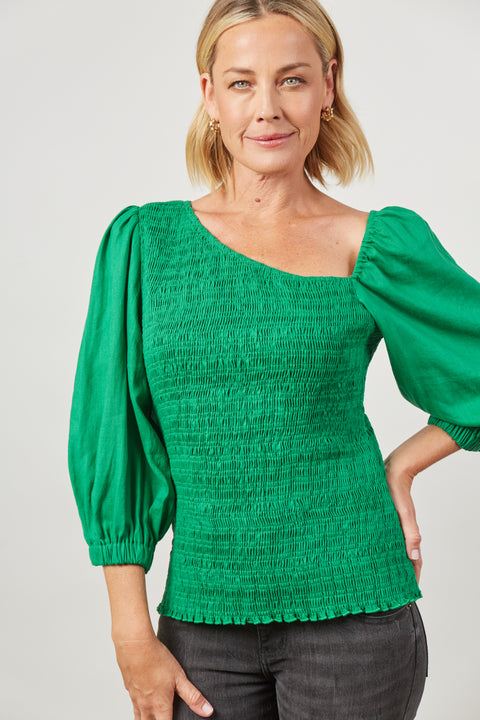 Panorama Shirred Top