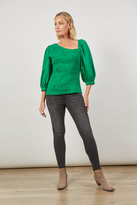 Panorama Shirred Top