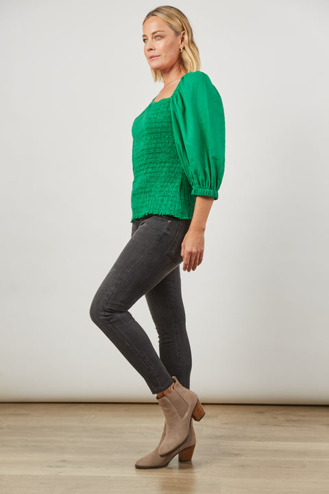 Panorama Shirred Top