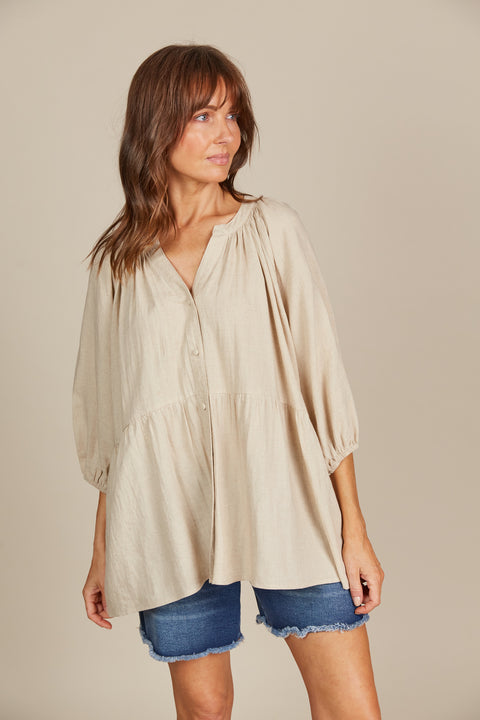 Amelie Button Top