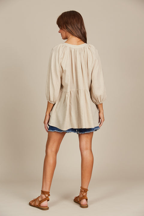 Amelie Button Top