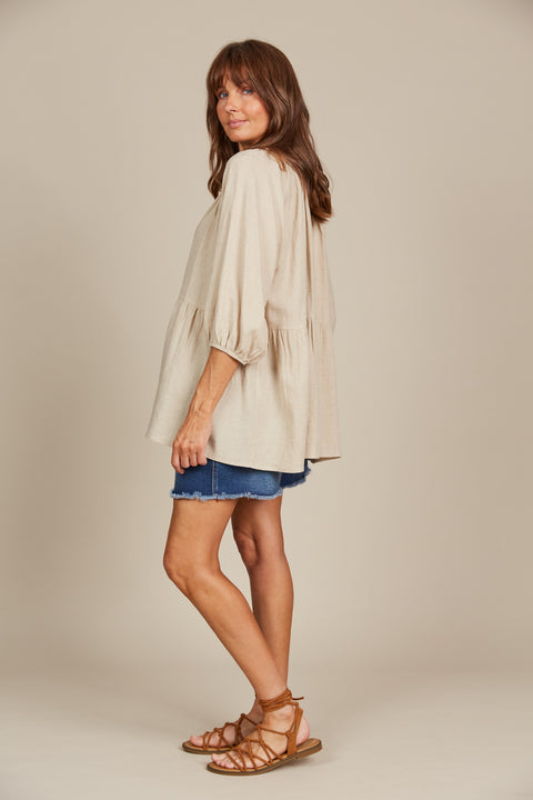 Amelie Button Top