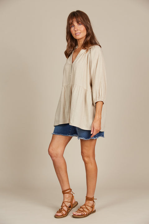 Amelie Button Top