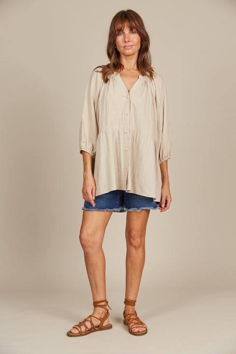 Amelie Button Top